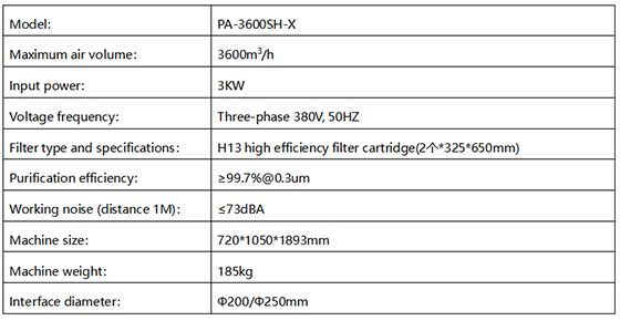 PA-3600SH-X Fume Extractor-1