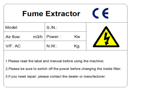 Serial Number Label