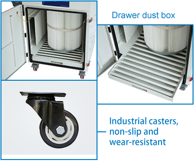 Drawer dust box & Casters