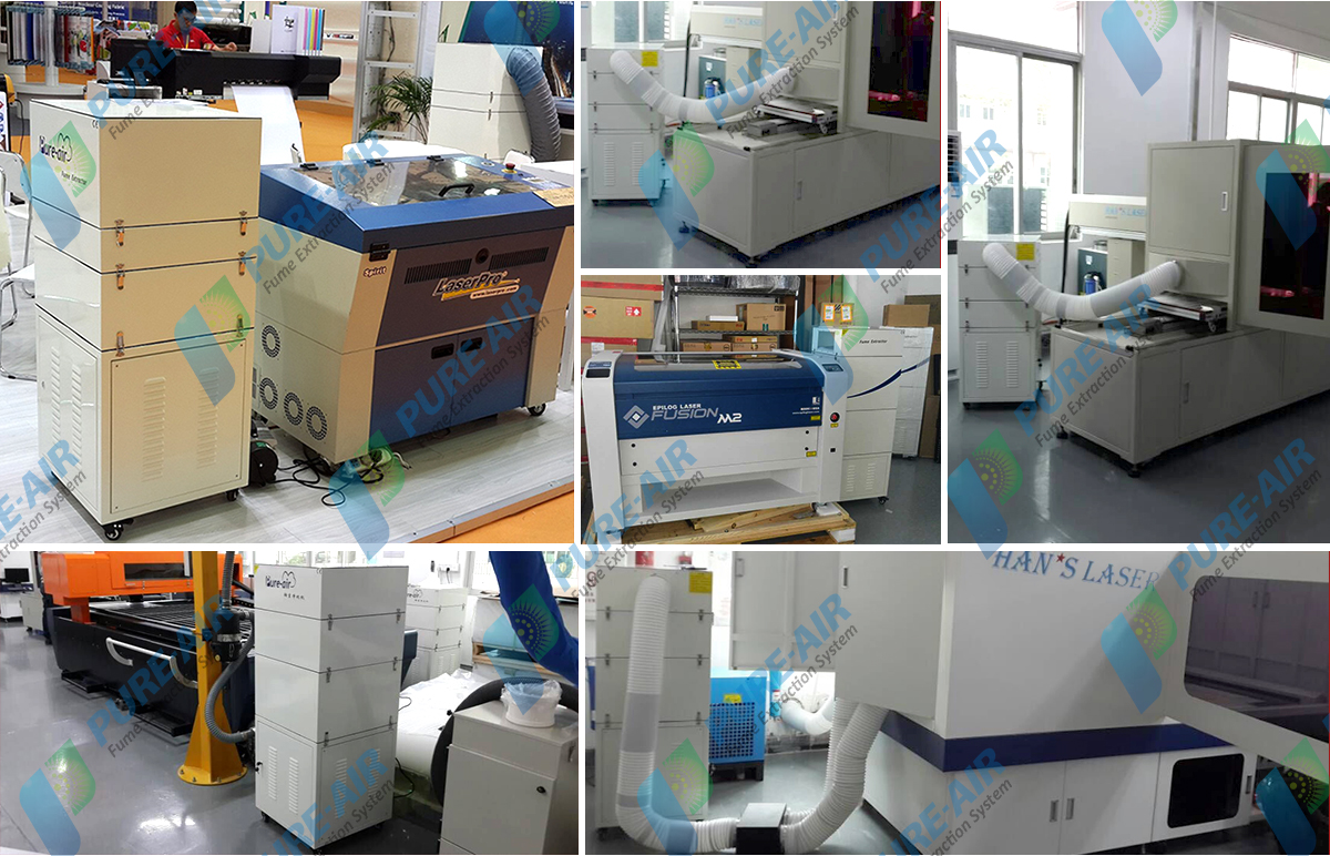 Ink digital inkjet printing fume extractor